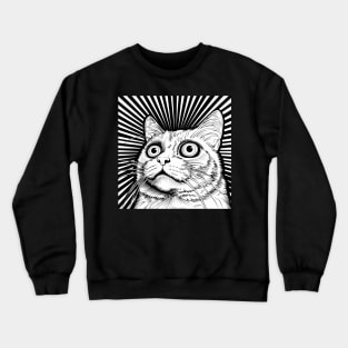 Trippy Cat Goth Grunge Gothic Kitten Alt Punk Weirdcore Crewneck Sweatshirt